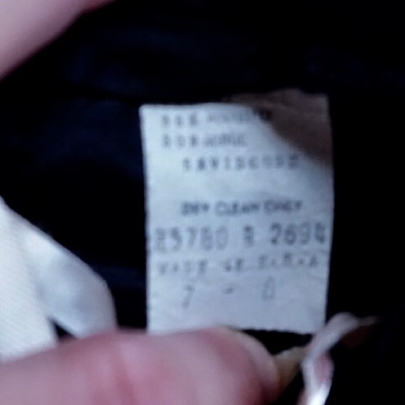 Navy Tahari Pencil Skirt Windowpane Knit Pattern - Picture 4 of 6